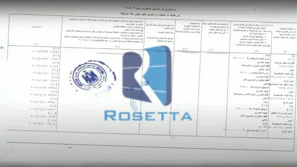 ترجمة السجل التجاري